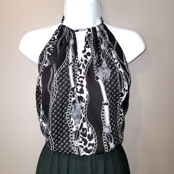 Single Dressy Two Tone Snake Skin Jumper Size Small - Picture 2 of 7